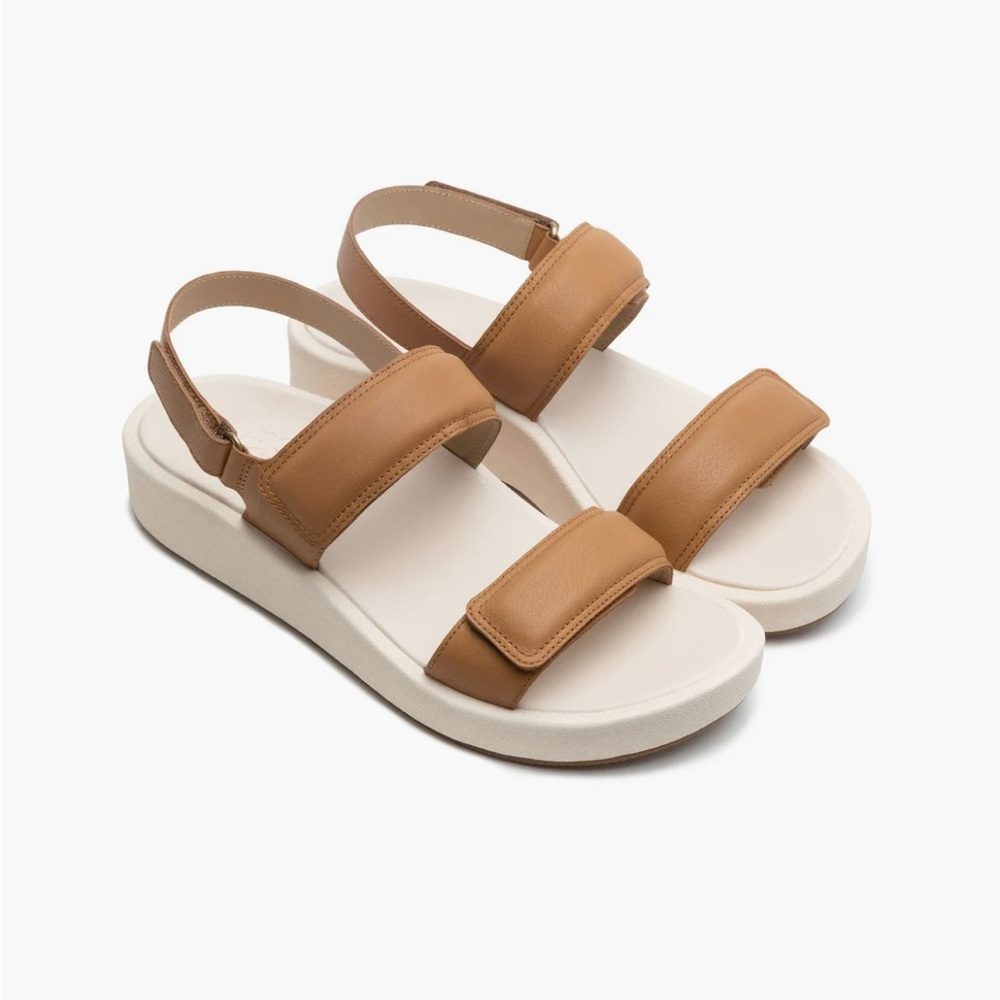 NWT ABEO Peyton Women’s Leather Strap Sandal, EU 41 US 9